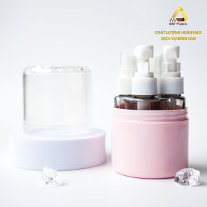 Convenient 50ml 4-in-1 travel kit made of high-quality PET material