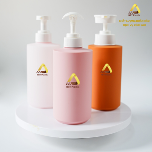 500ml HDPE plastic bottle with horizontal shoulder and round bottom for cosmetic bottles