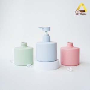 300ml HDPE bottle, short shape, blue, pink, multi-color