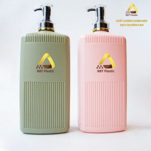 2 liter square striped HDPE plastic bottle