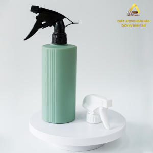 500ml HDPE bottle with horizontal shoulder, disinfectant spray