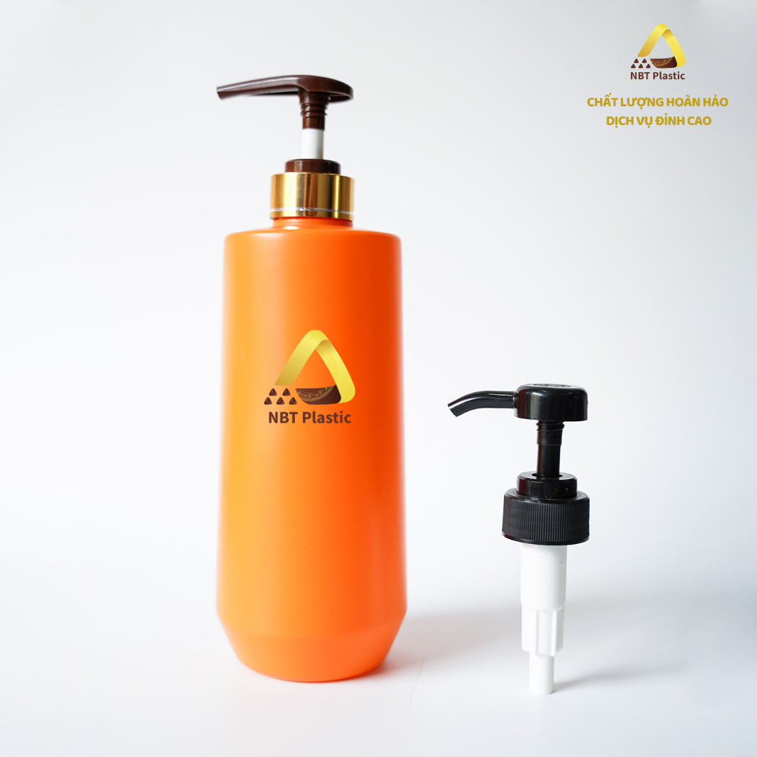 800ml Orange HDPE Plastic Bottle