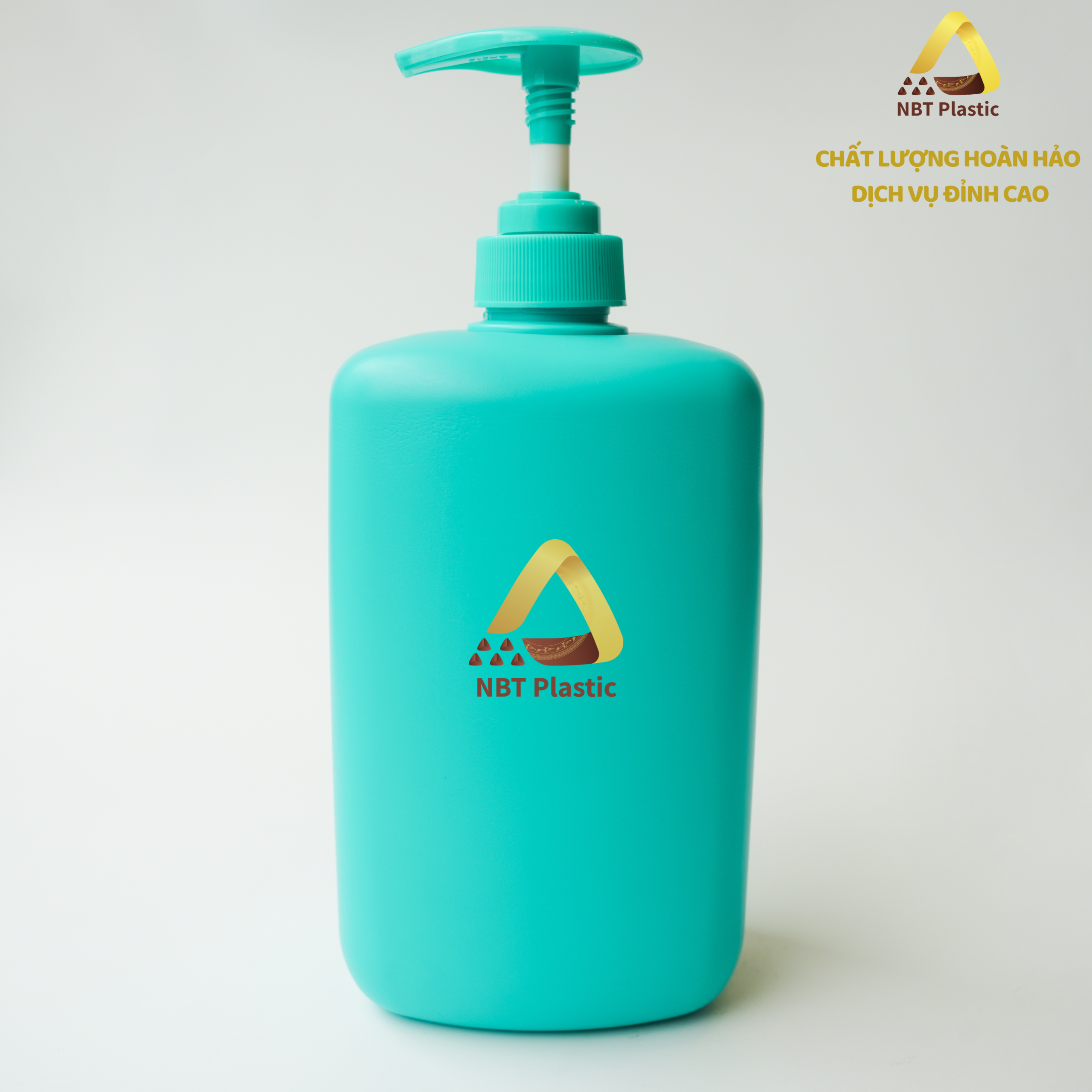 1 liter HDPE plastic bottle with soft rounded square shape