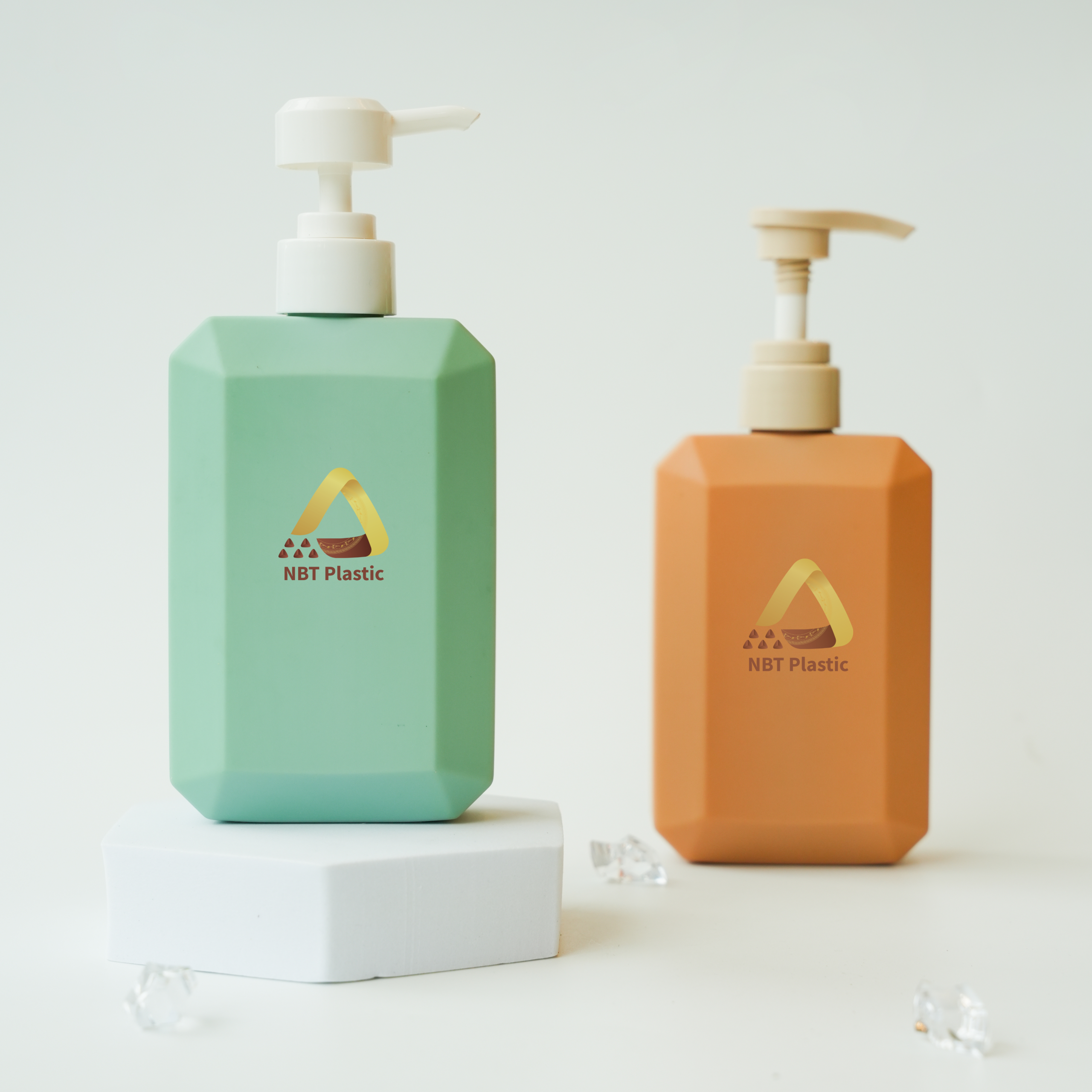 350ml HDPE plastic bottle with sophisticated design and convenient square shape