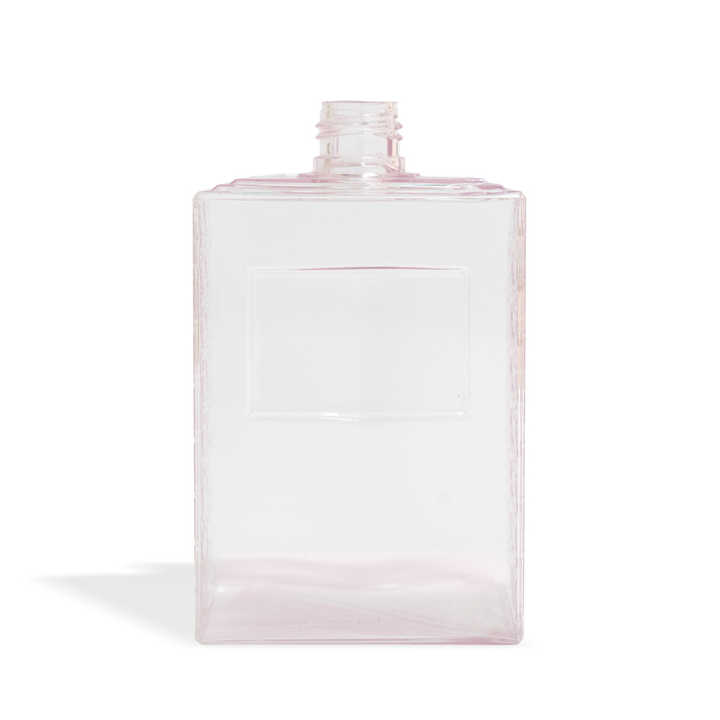 500ml flat rectangular transparent PET plastic bottle suitable for shower gel bottles